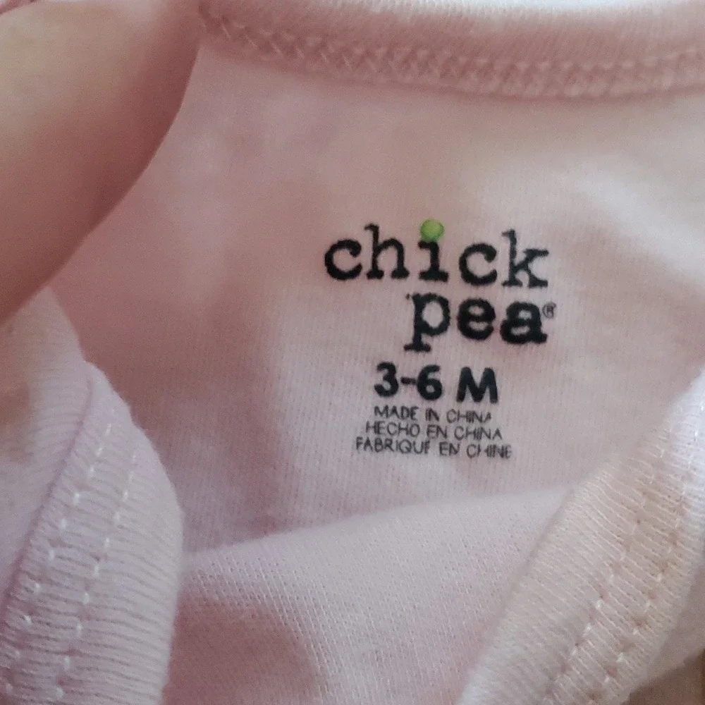 Girls Onesies 2 Pack with Hair Bow‎ Size 3-6M Chick Pea and Carters